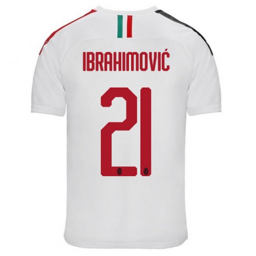 AC Milan Fodboldtrøjer Ibrahimovic 21 Udebanesæt 2019/20 Kort ærmer AC Milan Fodboldtrøjer Ibrahimovic 21 Udebanesæt 2019/20 Kort ærmer